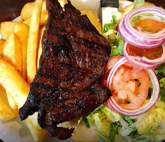Order Hanger Steak Sandwich food online from Black Horse Tavern and Grill store, Norco on bringmethat.com