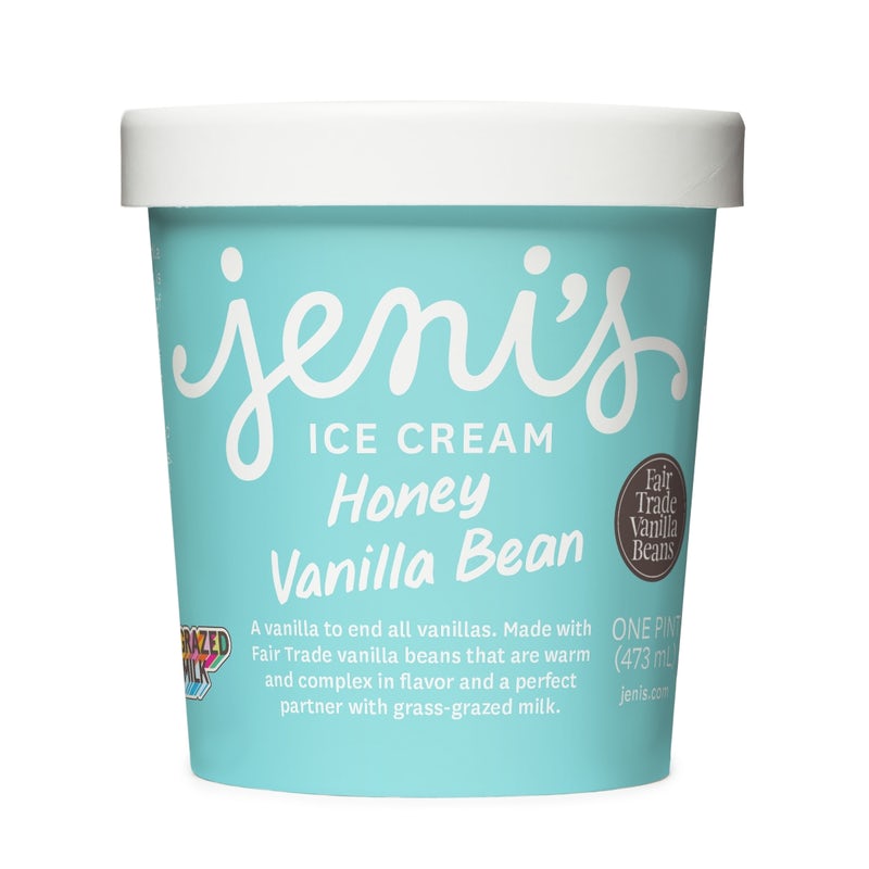 Order Honey Vanilla Bean Pint food online from Jeni Splendid Ice Cream store, Washington on bringmethat.com