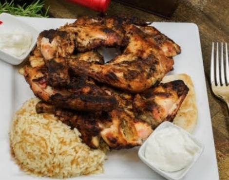 Order Bone In Grilled Whole Chicken food online from Dvine Mediterranean store, Corona on bringmethat.com