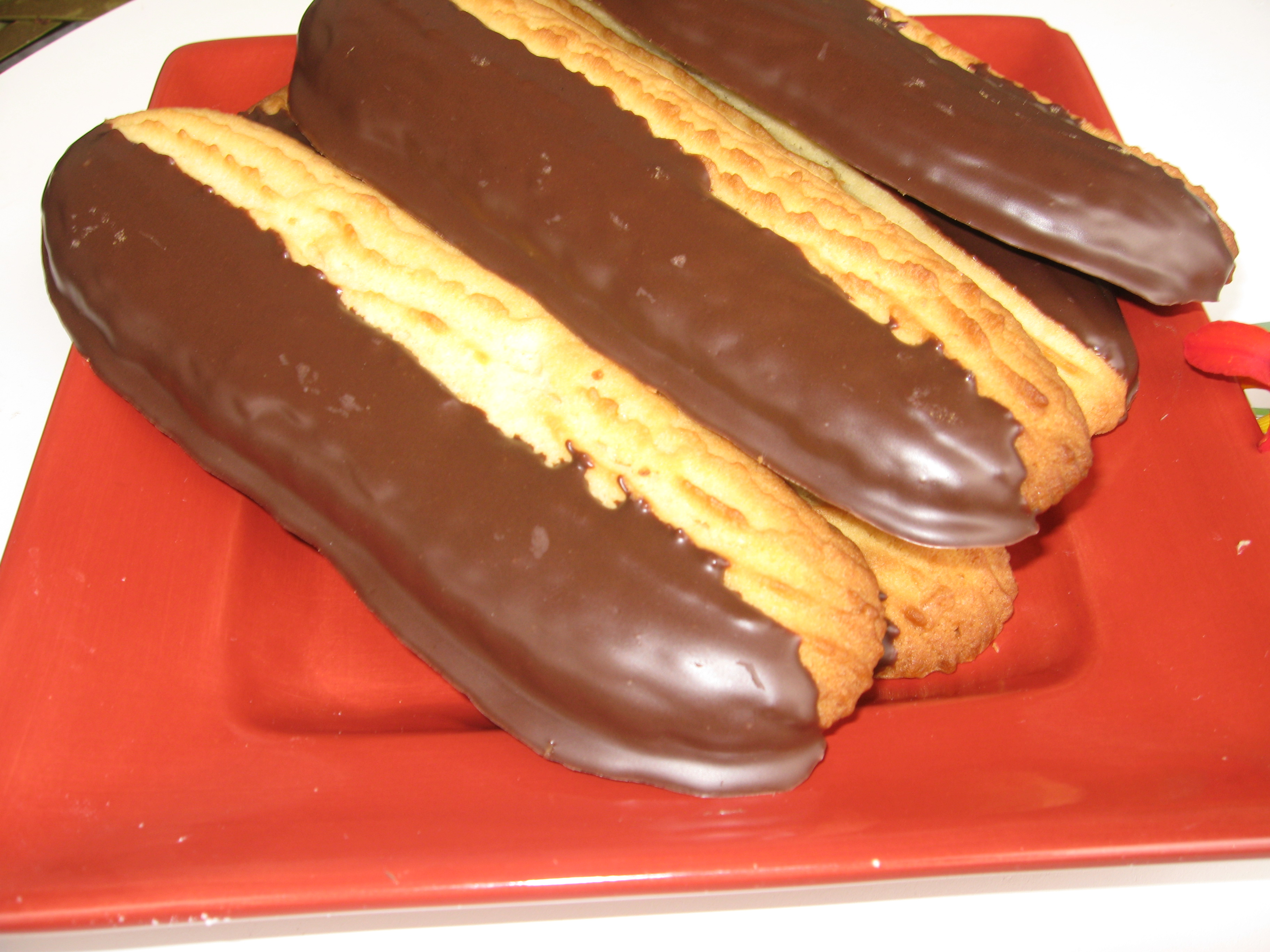 Order Chocolate Dipped Butter Cookies food online from An Xuyen Bakery store, Portland on bringmethat.com