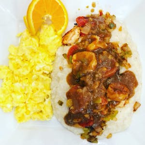 Order Creole Style Shrimp and Grits food online from Matthews Home Style Cooking store, Gardena on bringmethat.com