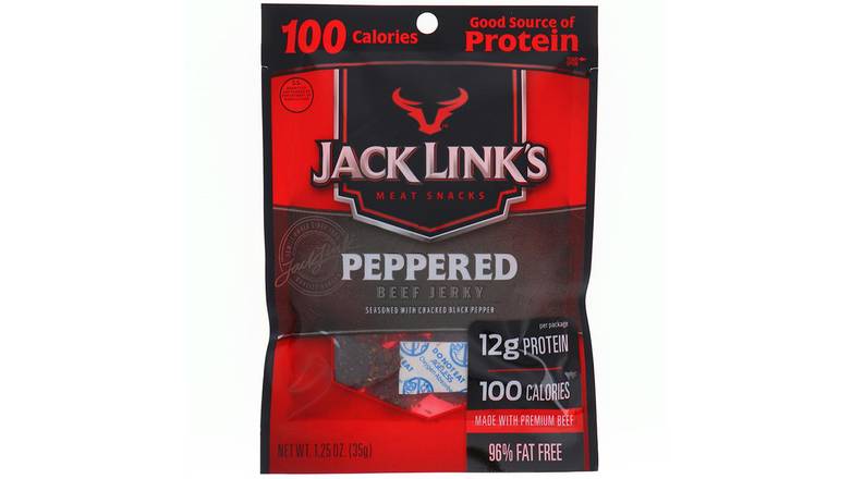 Order Jack Link Beef Jerky Peppered food online from Red Roof Market store, Lafollette on bringmethat.com