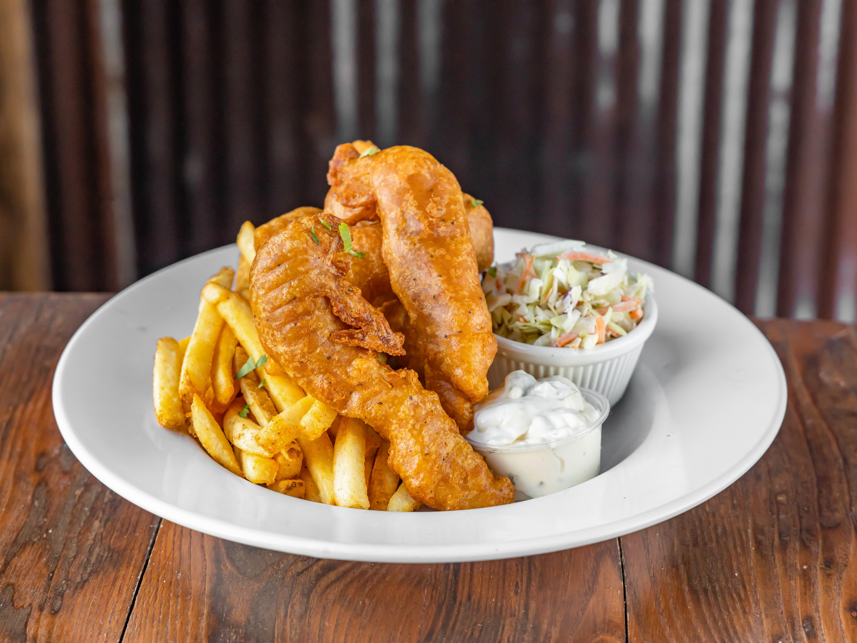Order Beer-Battered Fish & Chips food online from Figueroa Mountain Brewing store, Westlake Village on bringmethat.com