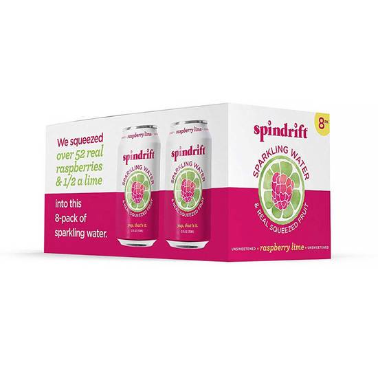 Order Spindrift Sparkling Water-8 Cans food online from Pink Dot Logan Heights store, San Diego on bringmethat.com