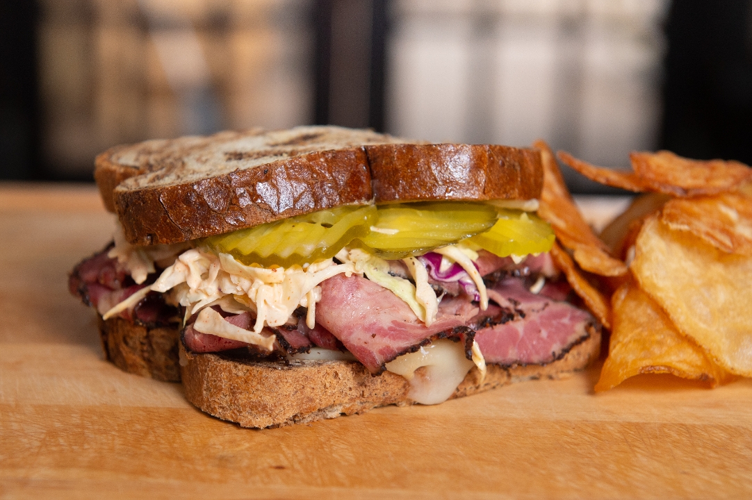 Order THE HOT PASTRAMI food online from Tycoon Flats store, San Antonio on bringmethat.com