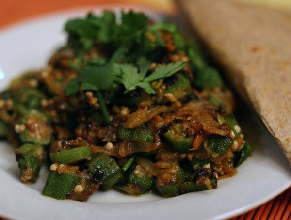 Order Bhindi Masala Dinner food online from India's Grill store, Los Angeles on bringmethat.com