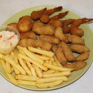 Order FR14. Flounder Finger 1/2 lb, Scallops(5), Large Shrimp(3) food online from Crab Plus store, Yeadon on bringmethat.com