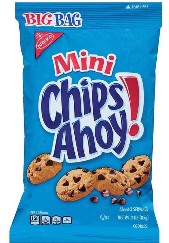 Order Chips Ahoy Minis Bag 3 oz food online from Extra Mile 3062 store, Vallejo on bringmethat.com