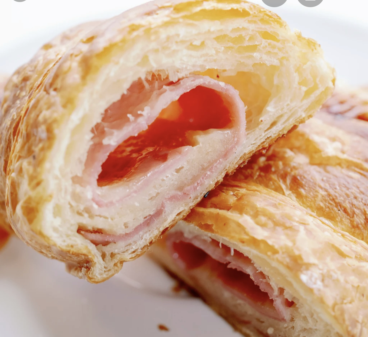 Order Baked Ham & Cheese Croissant food online from Linda Coffee House store, Lake Forest on bringmethat.com