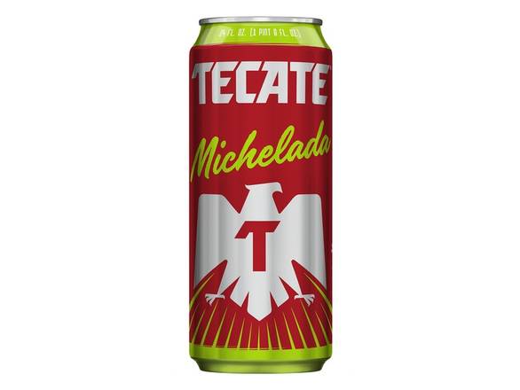 Order Tecate Michelada  - 24oz Can food online from Jenny Liquors store, Mt Prospect on bringmethat.com