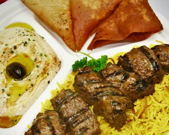 Order Beef Kabab Plate food online from La Shish Kabab store, Atlanta on bringmethat.com