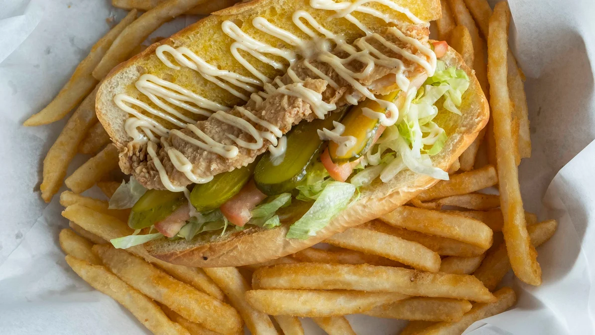 Order Chicken Po Boy food online from Red Crab Juicy Seafood store, Cleveland on bringmethat.com