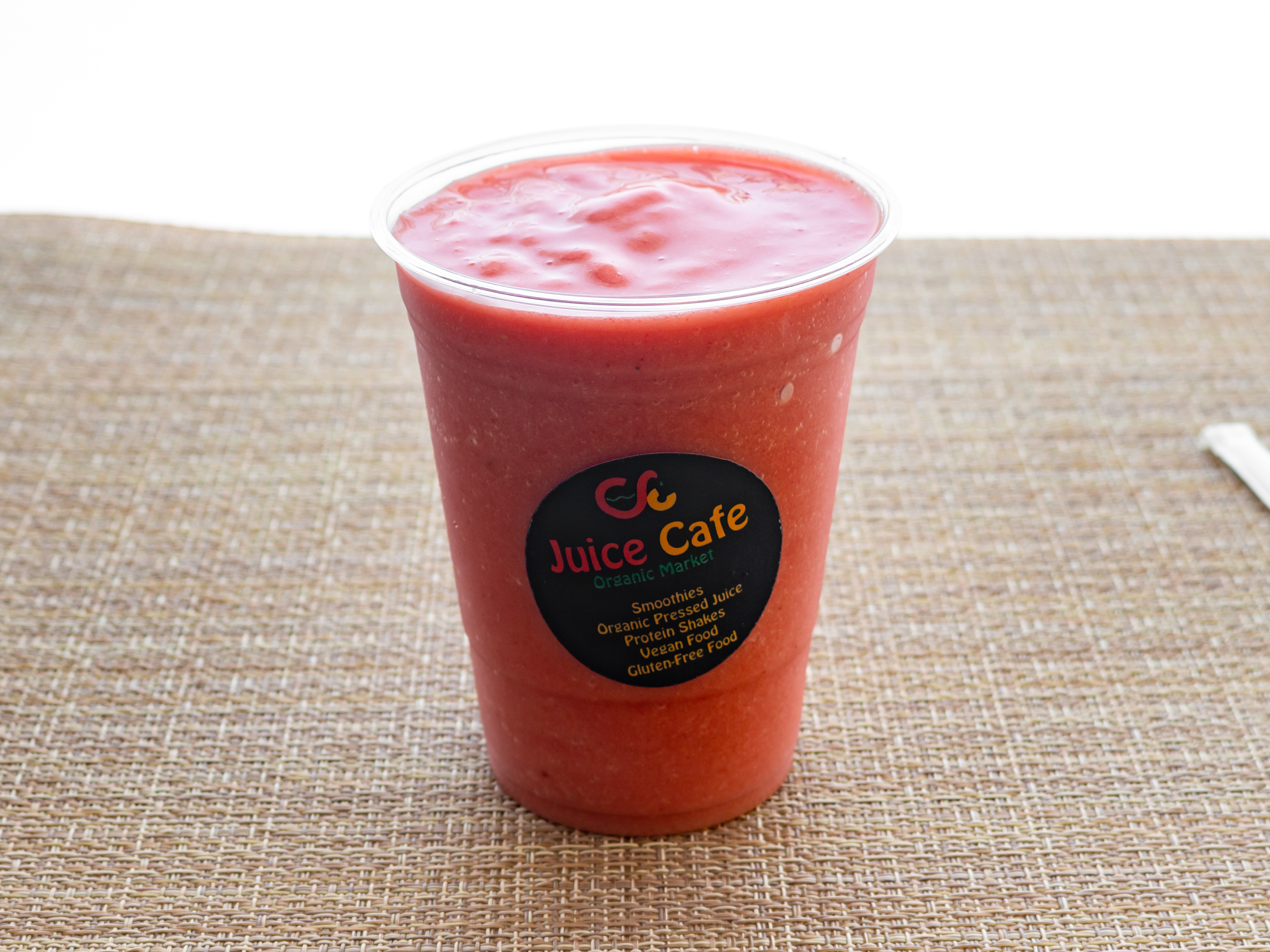Order Strawberry Smoothie food online from Juice Cafe Organic Market store, Hackensack on bringmethat.com