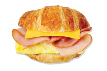 Order #85. Ham, Egg and Cheese Croissant food online from Lee Sandwiches store, Artesia on bringmethat.com