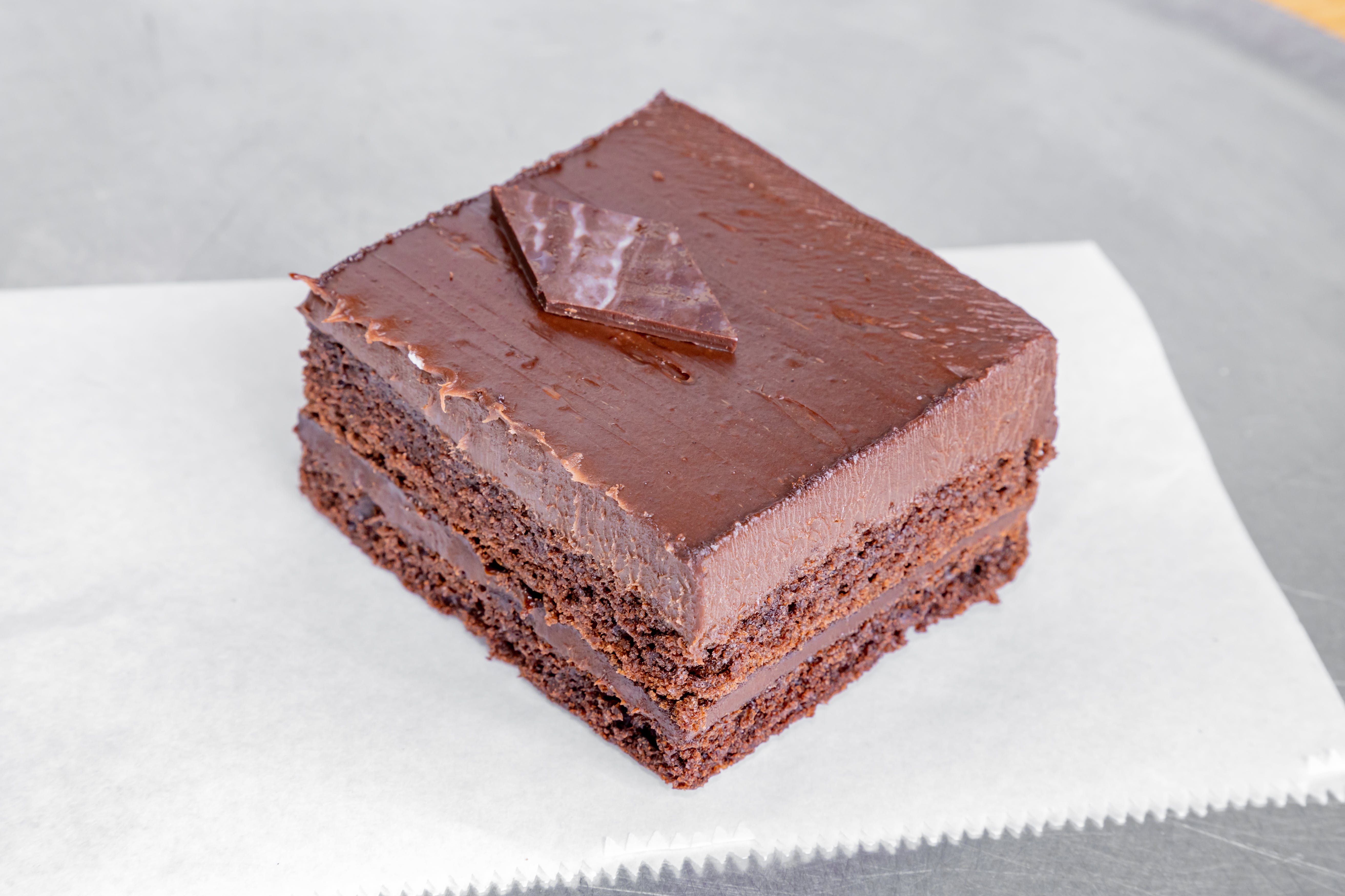 Order Double Chocolate Cake - Dessert food online from Emilio's Pizza store, Burbank on bringmethat.com