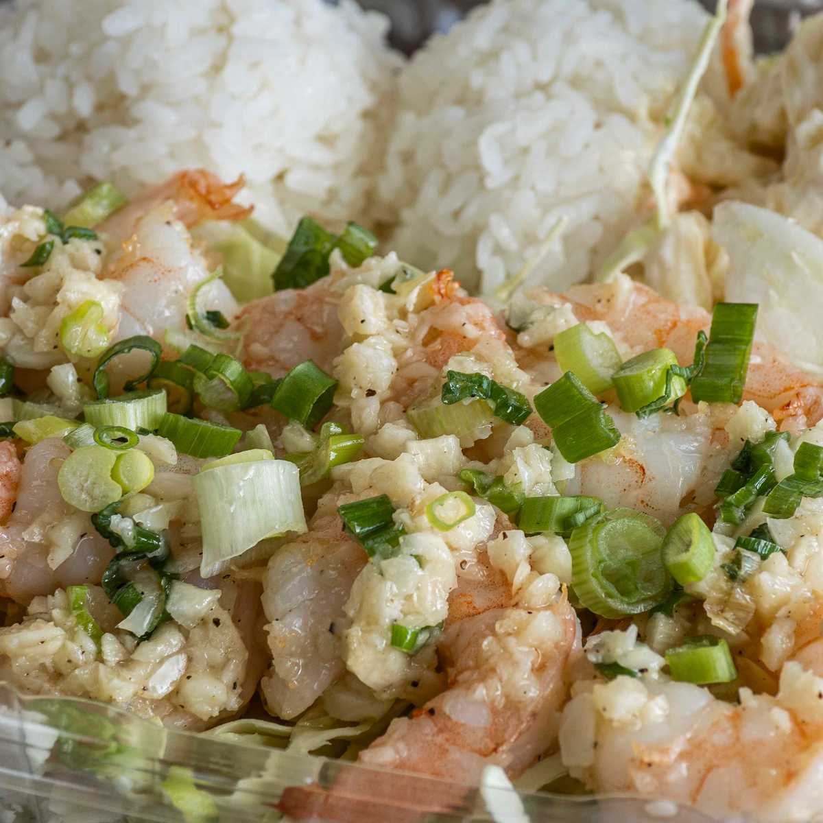 Order Garlic Shrimp Plate food online from L&L Hawaiian Bbq store, Novato on bringmethat.com