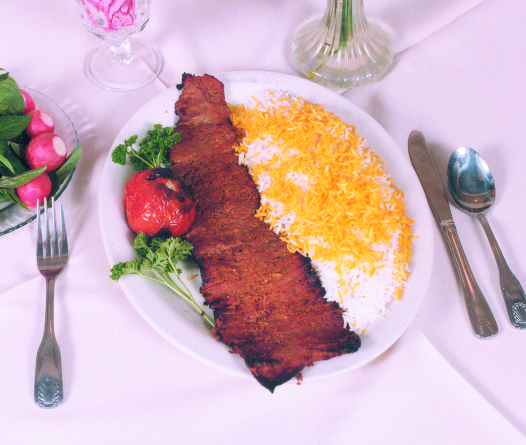 Order Beef Barg Kabob food online from Shiraz Restaurant store, Glendale on bringmethat.com
