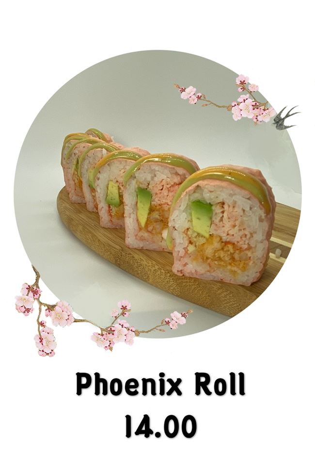 Order Phoenix Roll food online from Iron Chef store, Phoenix on bringmethat.com