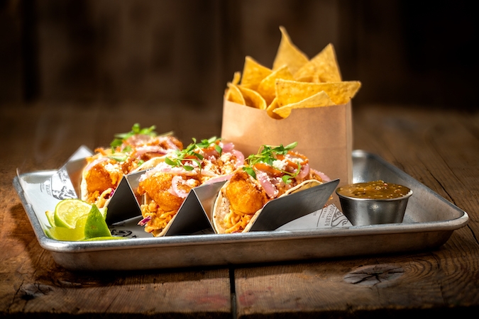 Order Cerveza Fish Tacos food online from The Taproom at Firestone Walker Brewing Company store, Buellton on bringmethat.com