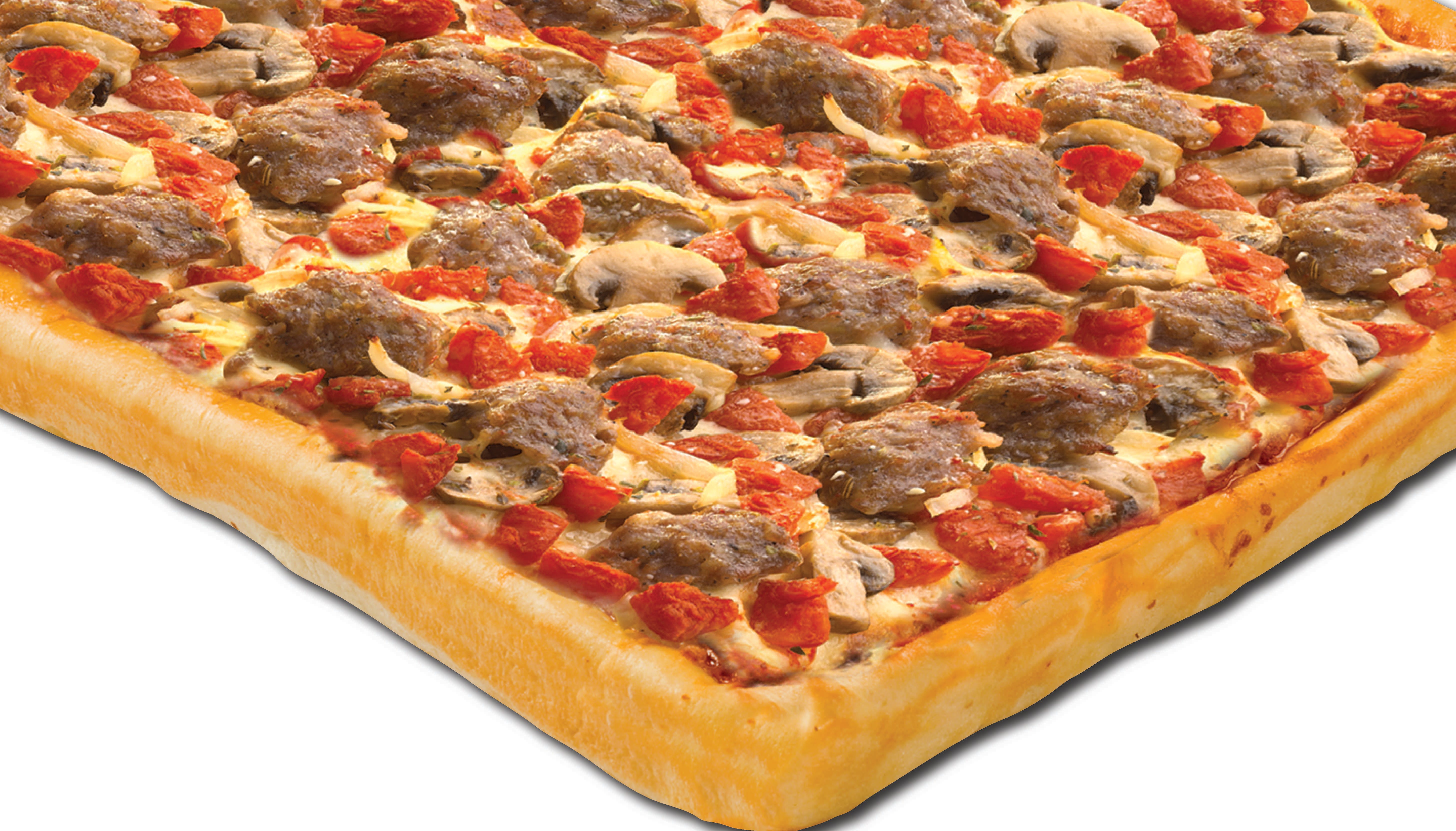 Order Chicago Deluxe Whole Pan-Style Pizza - Small (6 Slices) Serves 2-3 People food online from Rocky Rococo store, Wausau on bringmethat.com