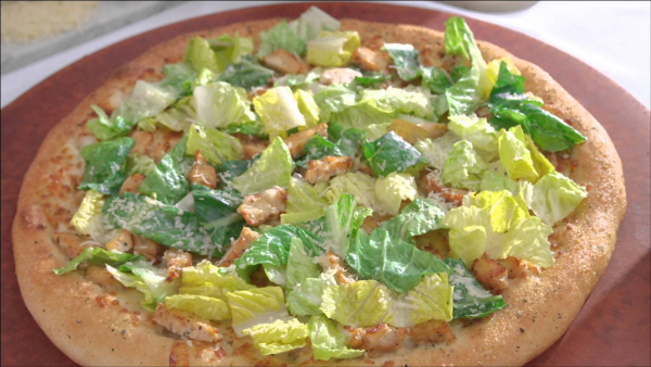 Order Grilled Chicken Caesar Salad Pizza food online from Ametis Pizza store, Clifton on bringmethat.com
