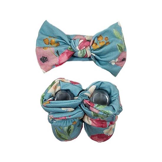 Order Toby™ Fairy 2-Piece Watercolor Floral Headband and Booties Set in Blue food online from Bed Bath & Beyond store, Lancaster on bringmethat.com