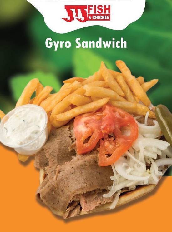 Order Gyro Sandwich food online from Jj Fish & Chicken store, Justice on bringmethat.com