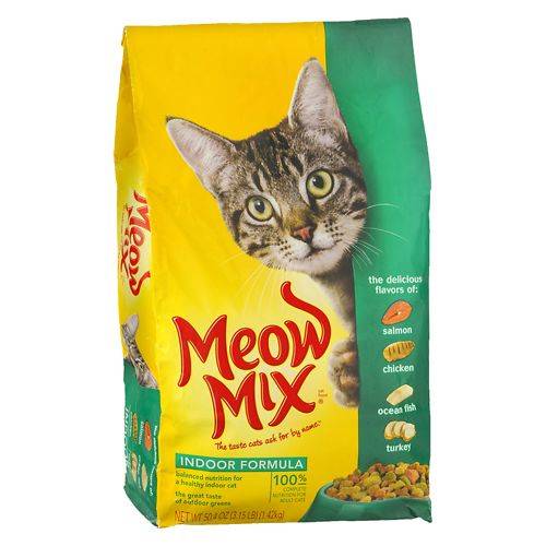 Order Meow Mix Indoor Formula Dry Cat Food - 50.4 oz food online from Walgreens store, Des Moines on bringmethat.com