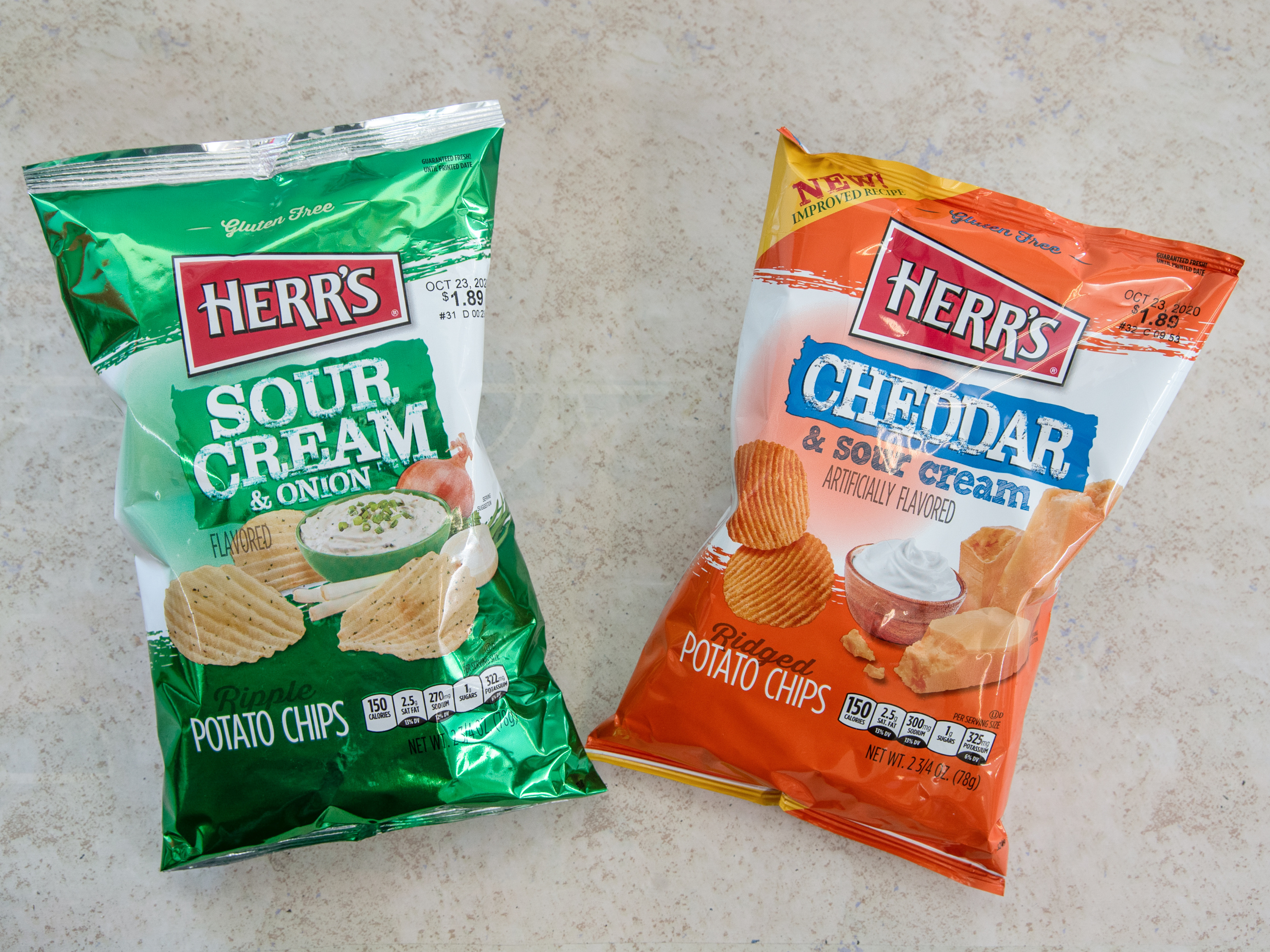 Order Herr's Tortilla Chips food online from Luckys Convenience Store store, Howell Township on bringmethat.com