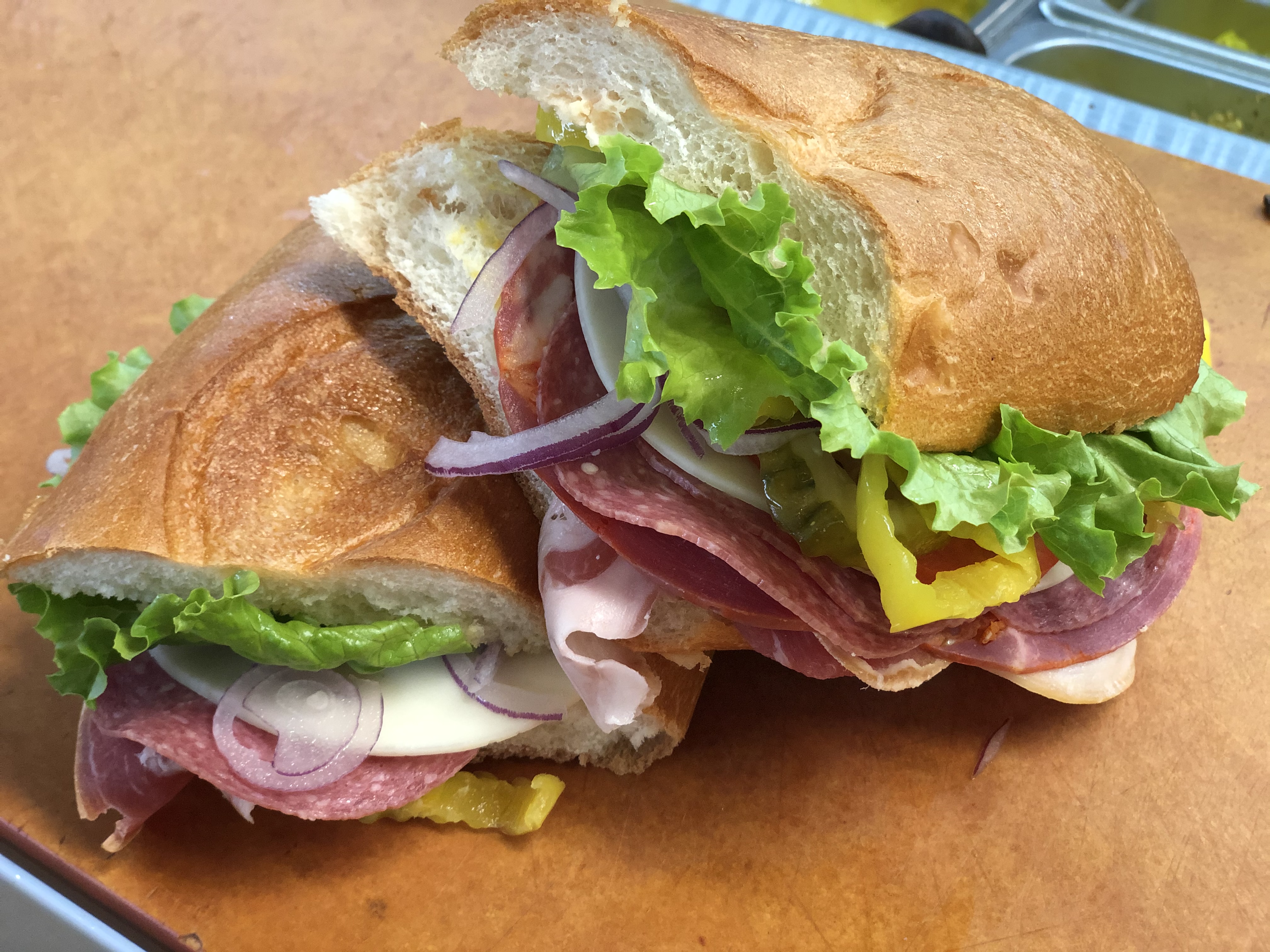 Order Italian Combo Sandwich with provolone cheese  food online from Lucca Deli store, San Francisco on bringmethat.com