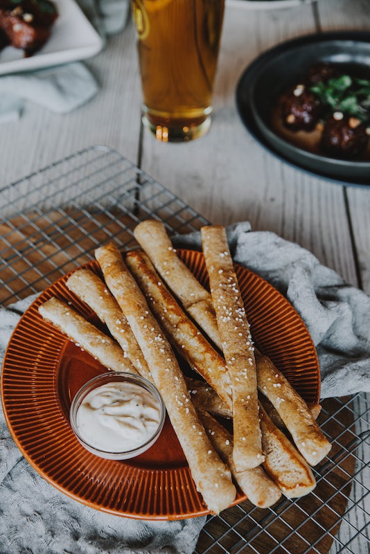 Order PRETZEL STICKS food online from Rock Bottom Brewery store, Campbell on bringmethat.com