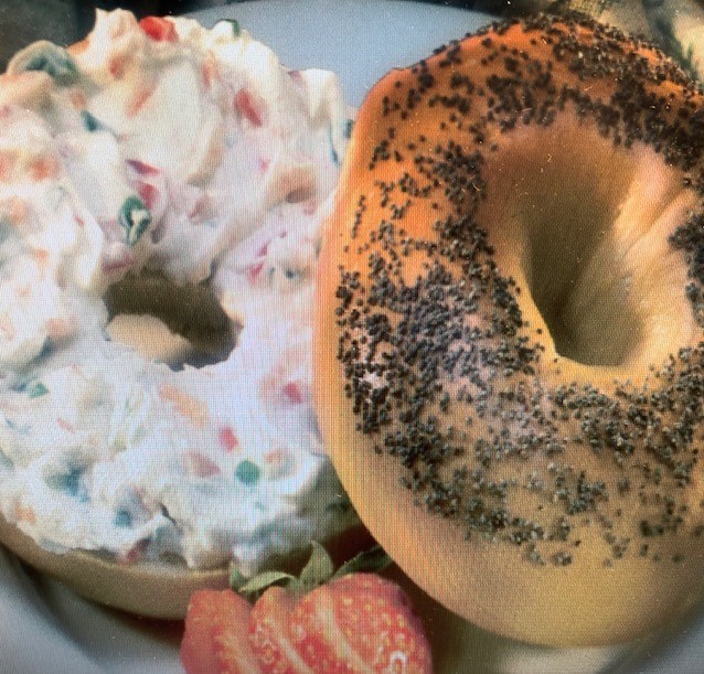 Order Bagel with Flavored Cream Cheese food online from Bagelworks Cafe store, Los Angeles on bringmethat.com