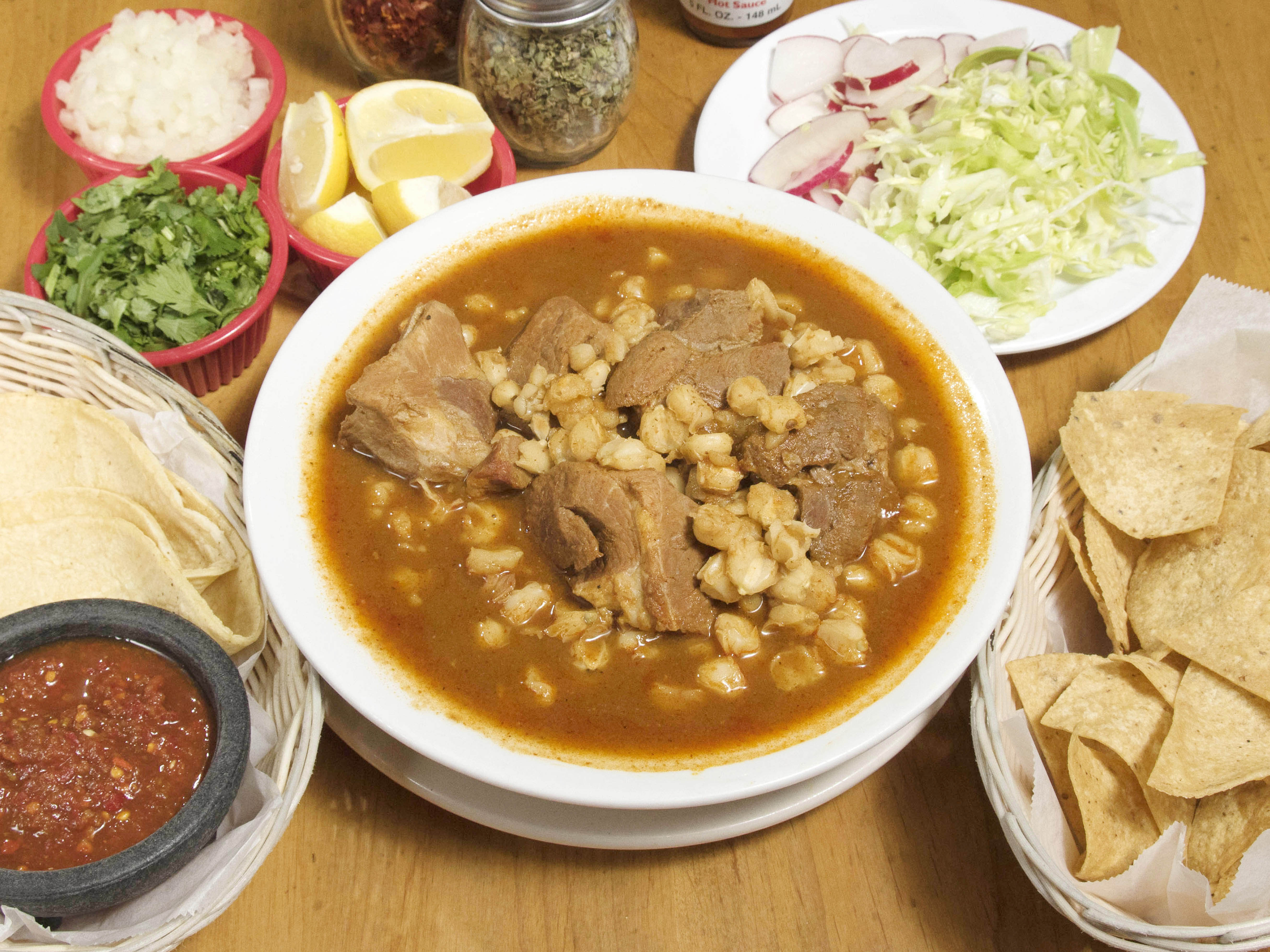 Order Pozole Soup food online from Jalisco Cafe store, San Diego on bringmethat.com