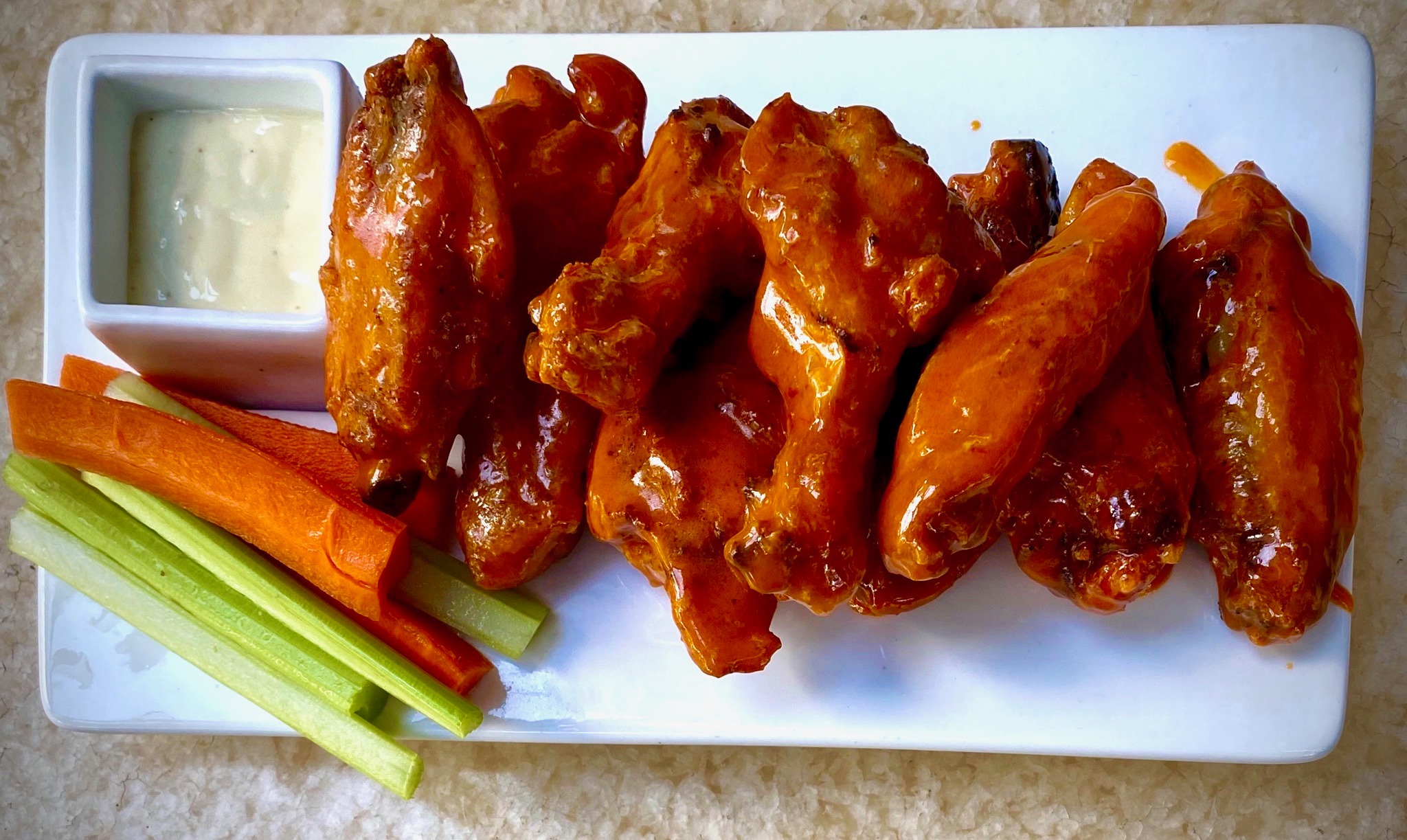 Order 1. Buffalo Chicken Wings food online from The River Edge Cafe store, San Antonio on bringmethat.com