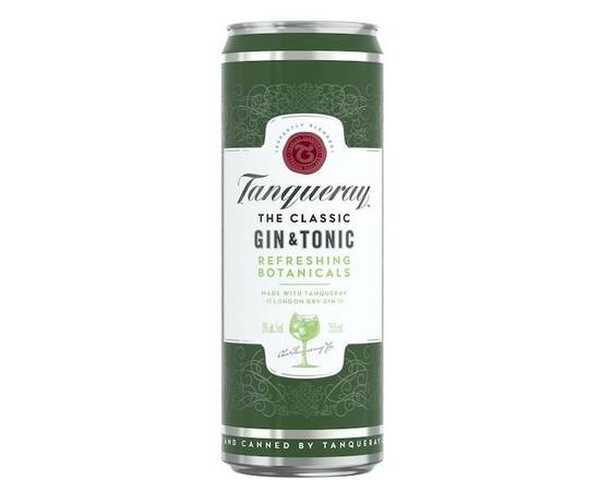 Order Tanqueray London Dry Gin & Tonic 12oz can 6% food online from Pit Stop Liquor Mart store, El Monte on bringmethat.com