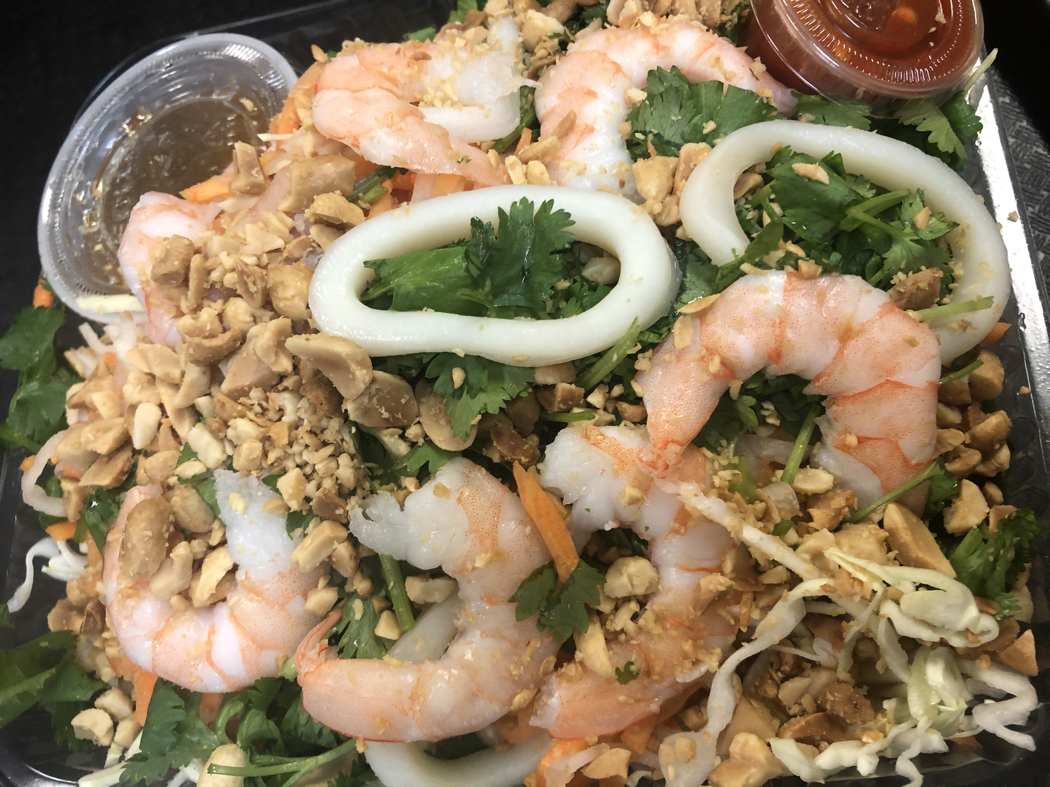 Order 7. Shrimp & Calamari Salad ( Goi  Tom Muc) food online from Saigon House store, San Leandro on bringmethat.com