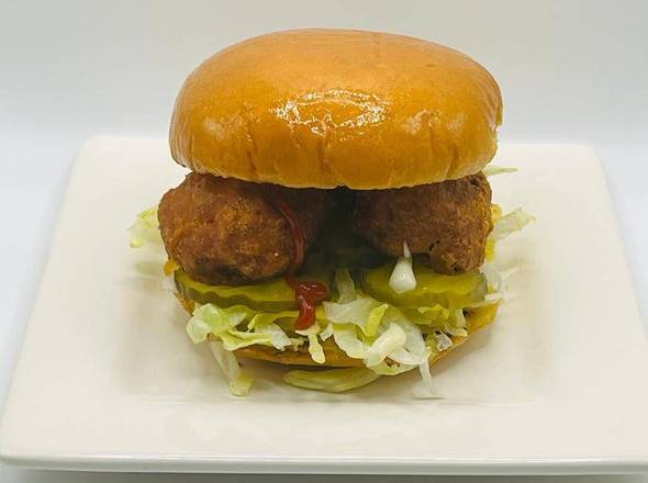 Order Crispy Chicken Sandwich food online from The burger cave store, North Las Vegas on bringmethat.com