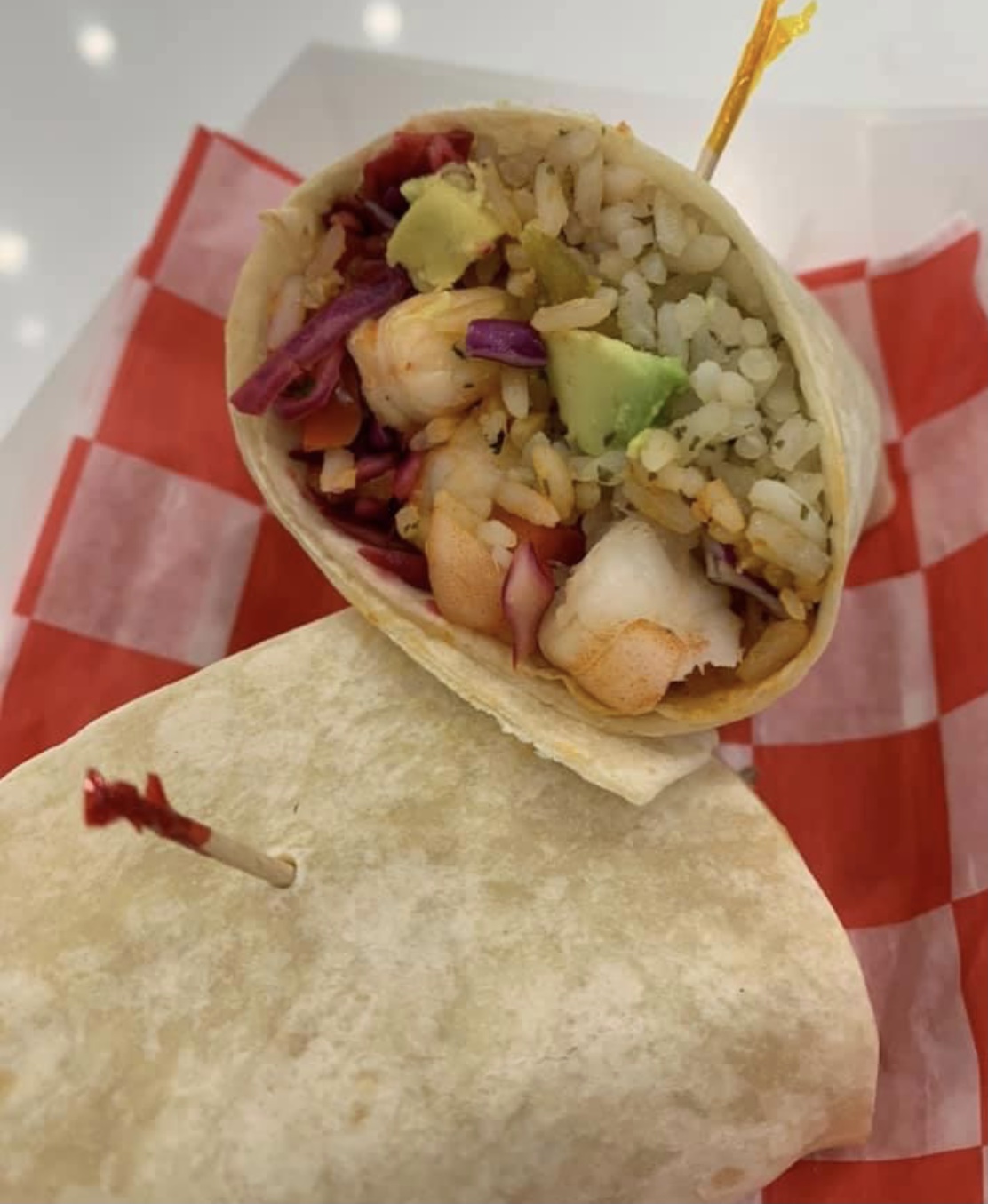 Order Baja Shrimp Burrito Wrap food online from Greens: The Salad Spot store, Boardman on bringmethat.com