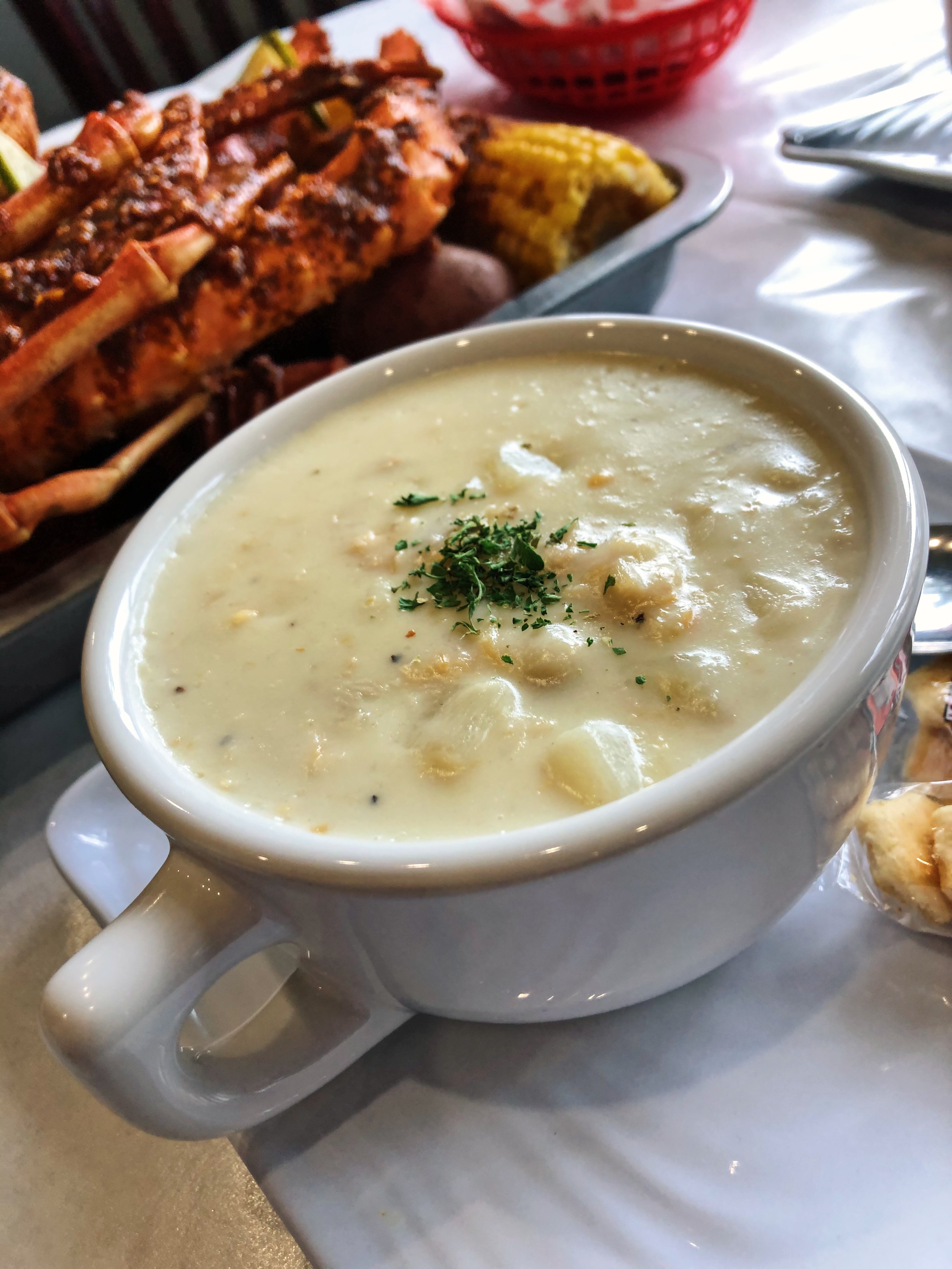 Order Clam Chowder Soup food online from Cracking Crab store, Montrose on bringmethat.com