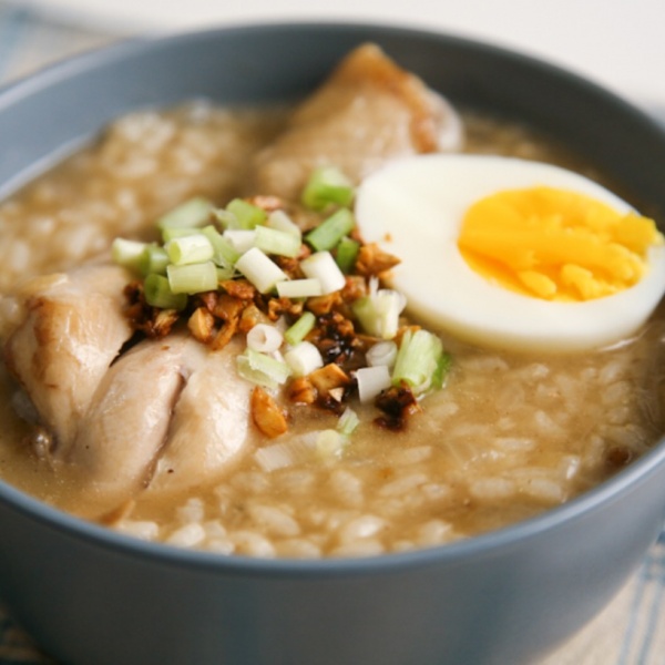 Order B11. Arroz Caldo Soup food online from Kabayan store, Woodside on bringmethat.com