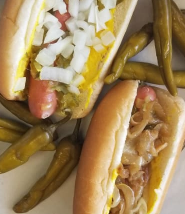 Order Double Hot Dog food online from Express Grill store, Chicago on bringmethat.com