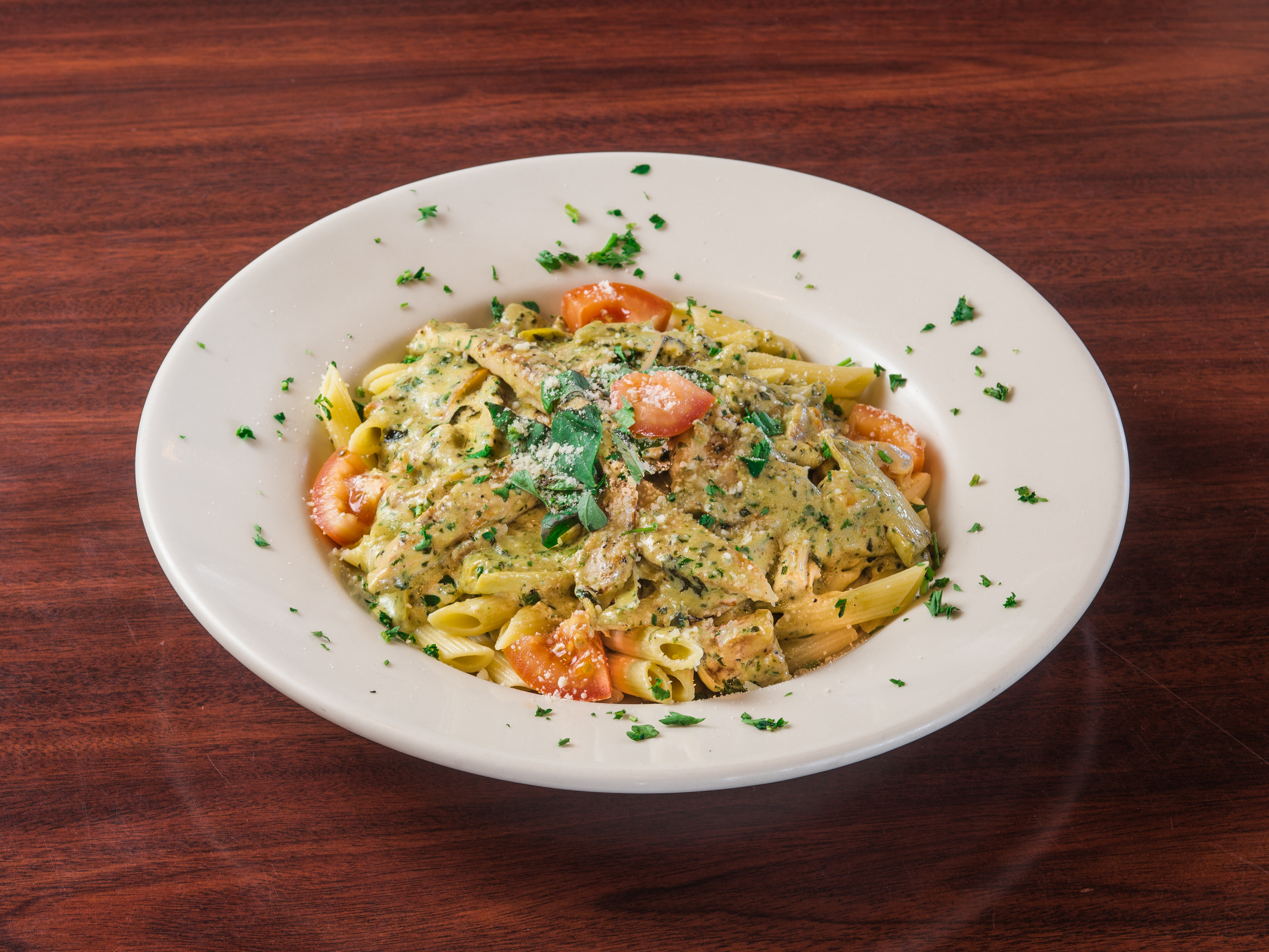 Order Chicken Pesto Pasta food online from Russo's New York Pizzeria store, Houston on bringmethat.com