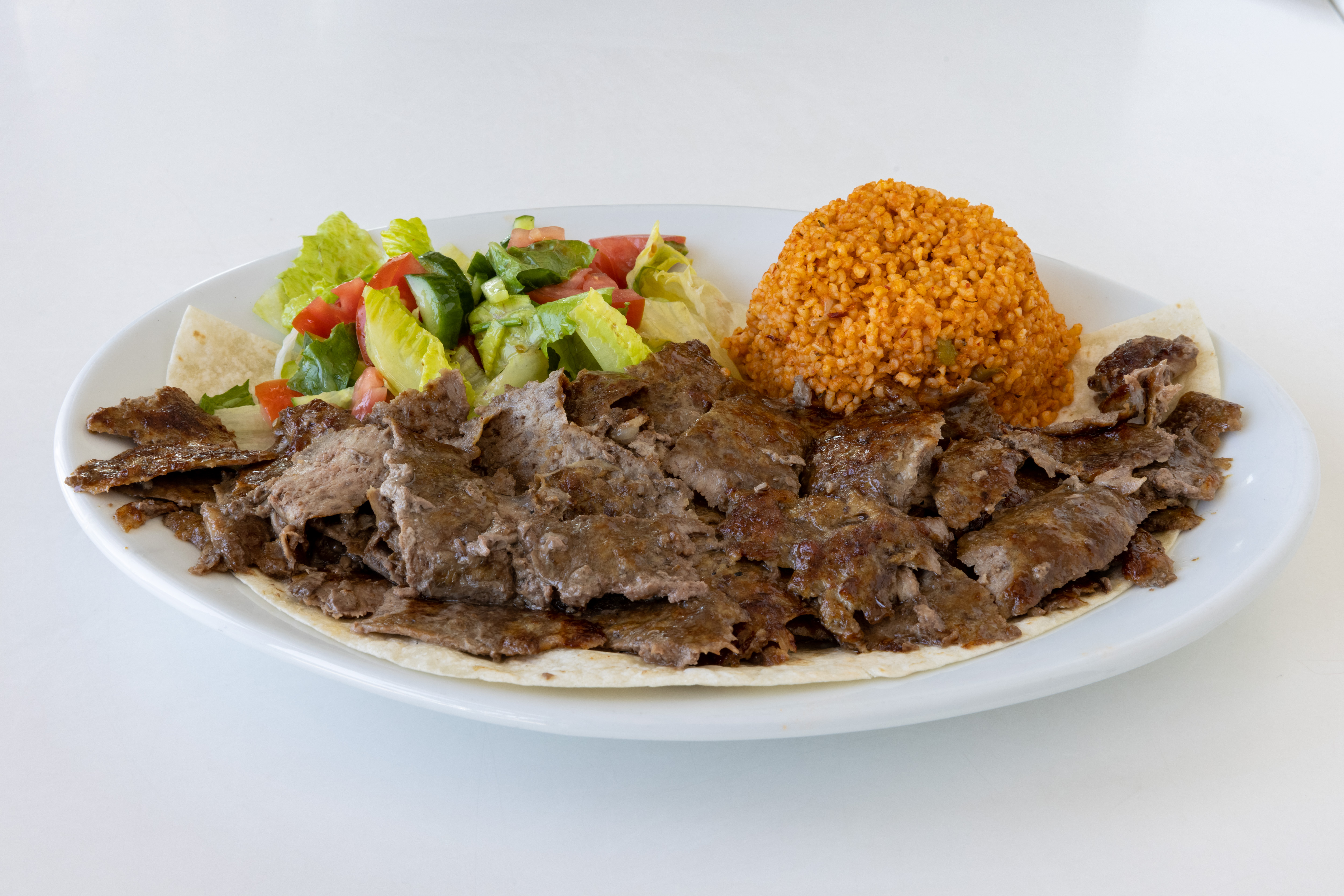 Order Beef Doner Plate food online from Nuka Cafe store, Los Angeles on bringmethat.com