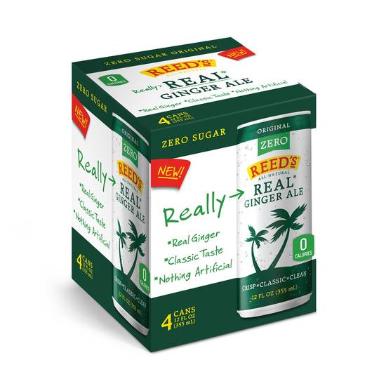 Order Reed's Zero Sugar Ginger Ale, 12 OZ Cans, 4 PK food online from Cvs store, PHOENIX on bringmethat.com