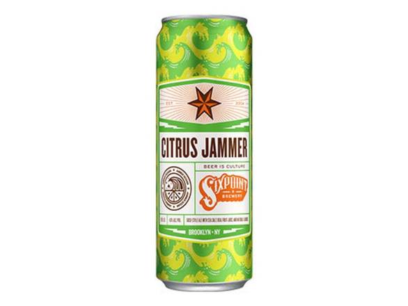 Order Sixpoint Citrus Jammer Tangy Lemon-Lime Session Beer - 6x 12oz Cans food online from Wine Expo store, Santa Monica on bringmethat.com