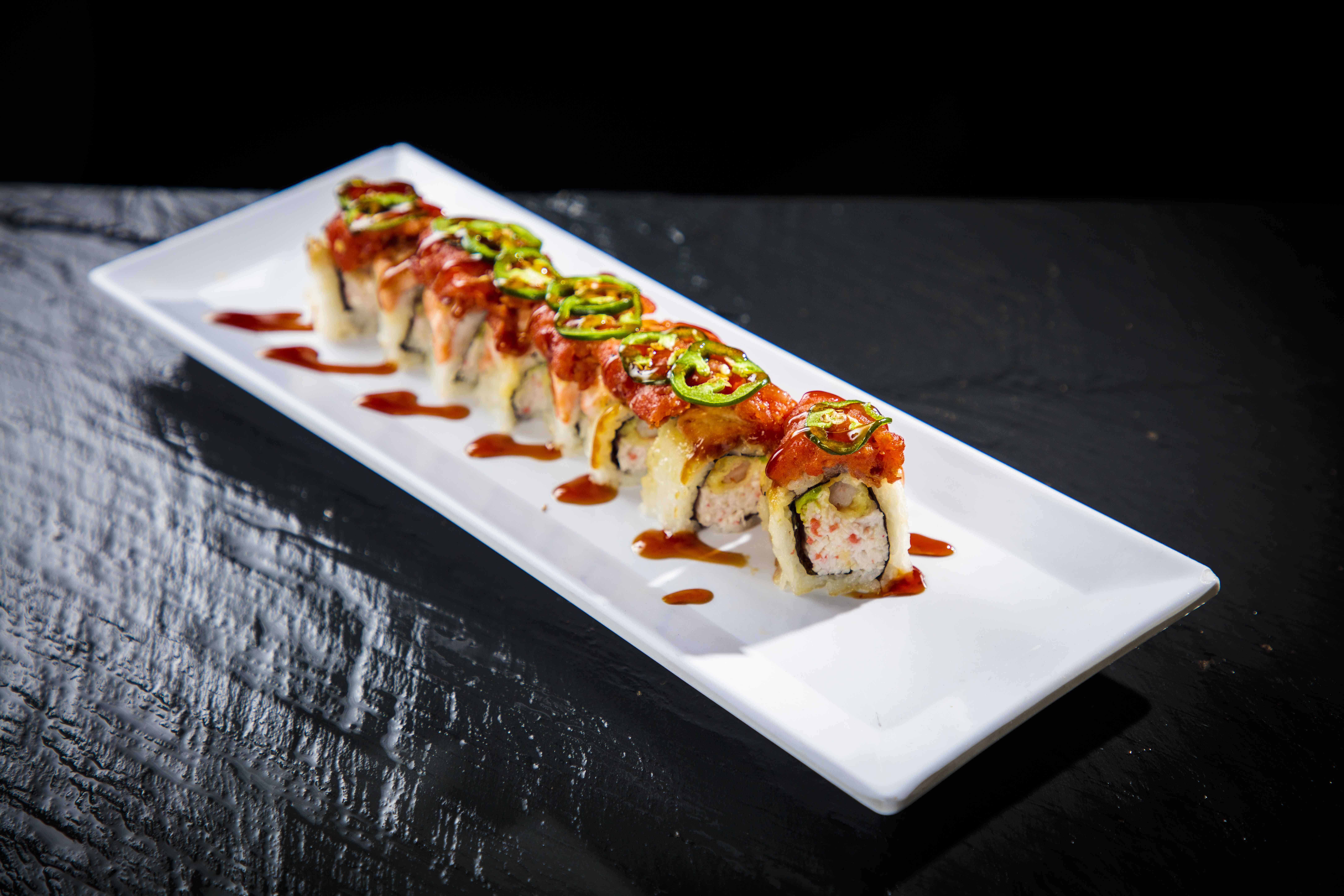 Order Heart Attack Roll food online from Sushi Okoku store, Riverside on bringmethat.com
