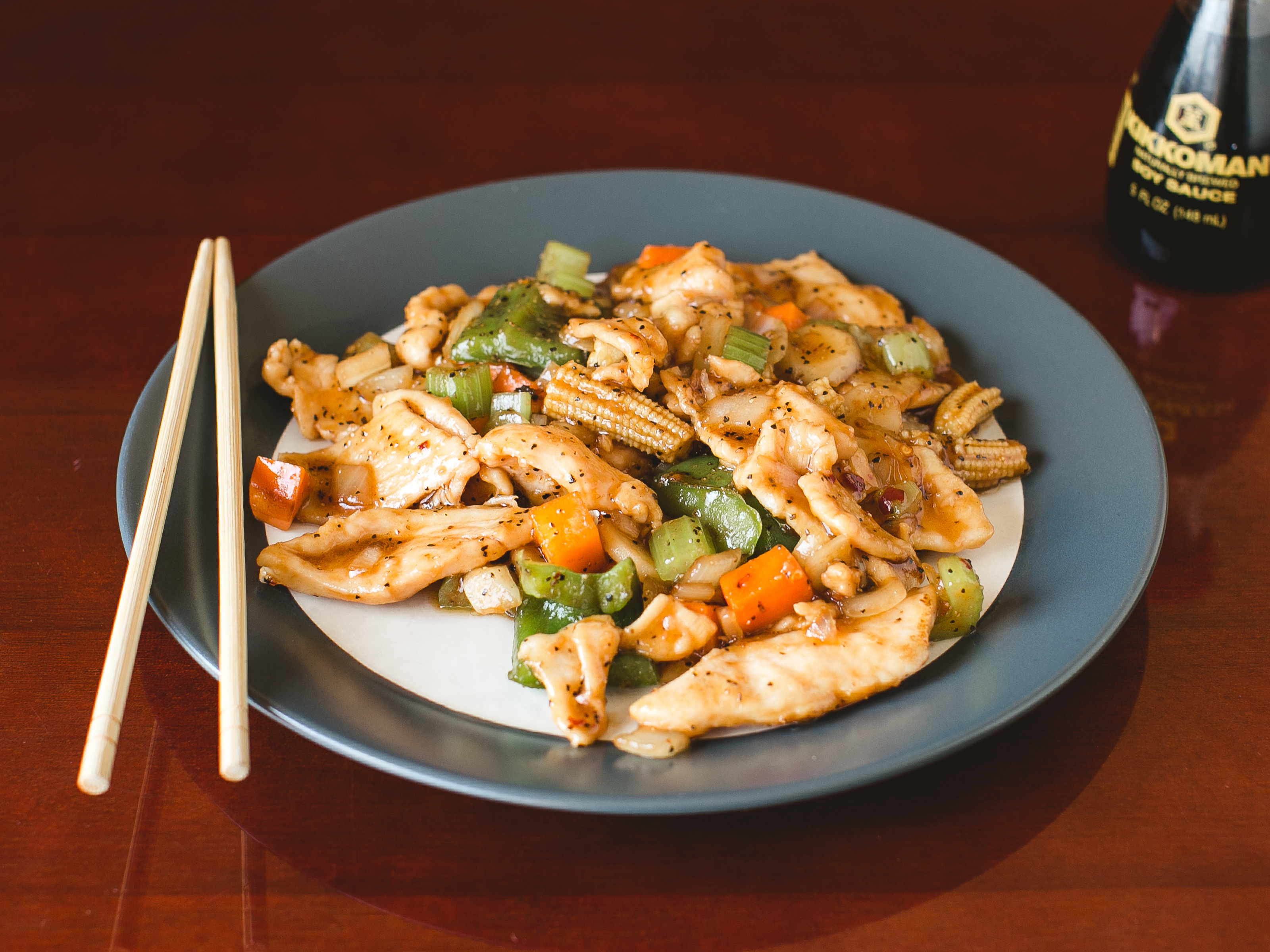 Order 75b. Black Pepper Chicken food online from Ming Lok Chinese Restaurant store, Pitman on bringmethat.com