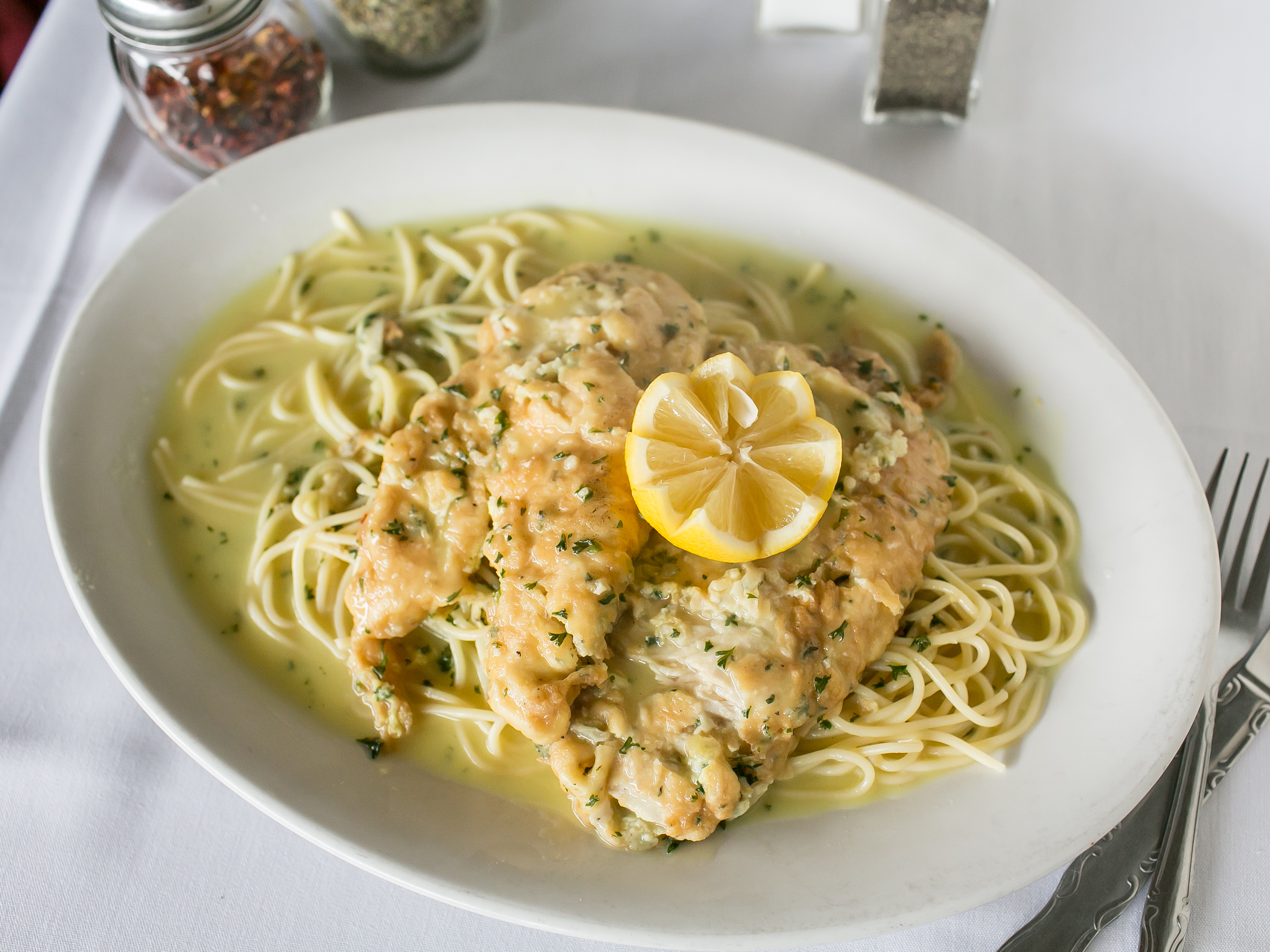 Order Chicken Francese food online from Roma Pizza and Pasta store, West Berlin on bringmethat.com
