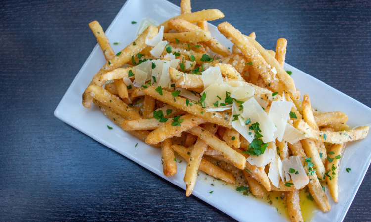 Order Garlic Parmesan Fries food online from Santucci Square Pizza store, Hatfield on bringmethat.com