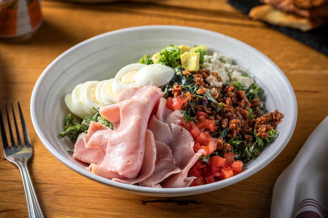 Order Kale Cobb Salad food online from Happy Camper Pizza store, Chicago on bringmethat.com